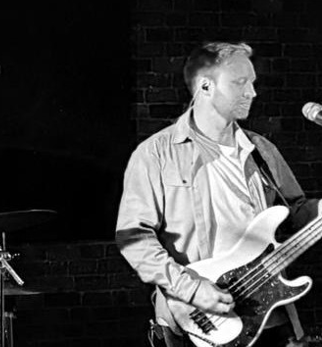 Callum playing bass